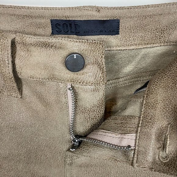 Design Lab Brown Skinny Faux Leather Pants - Picture 9 of 12